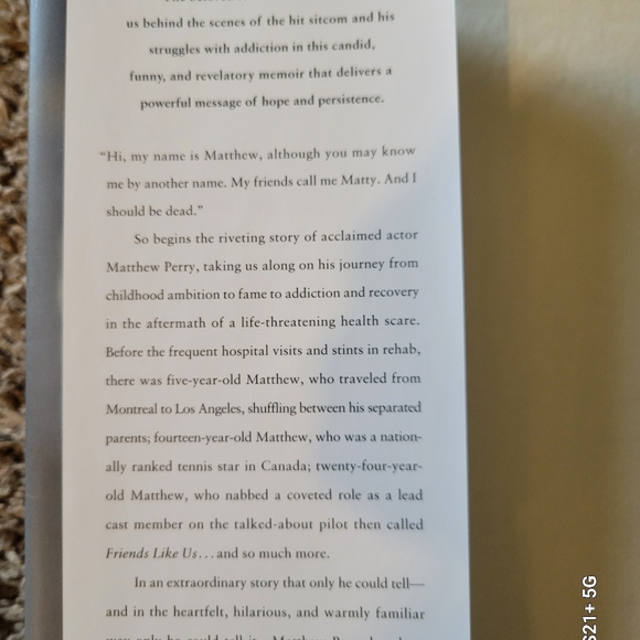 A MEMOIR...MATTHEW PERRY, FRIENDS, LOVERS and the BIG TERRIBLE THING - Picture 3 of 6